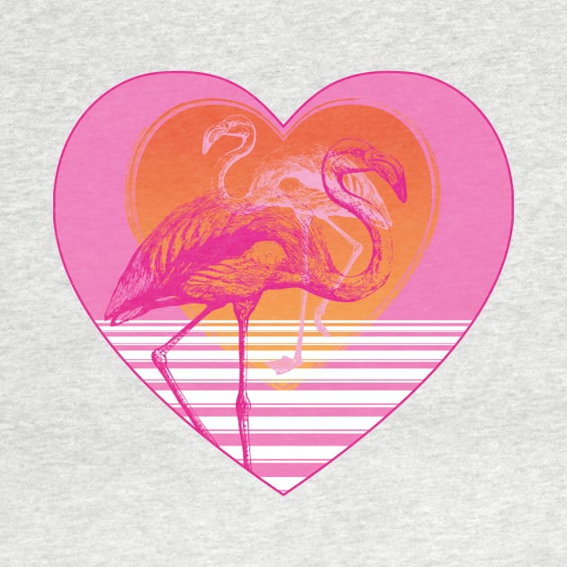 Flamingos at Sunset | Pink Flamingos | Vintage Flamingos | by Eclectic At Heart